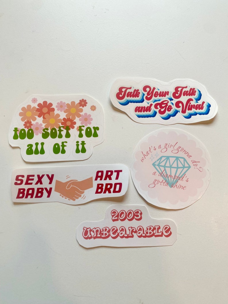 Taylor Sticker Pack Midnights Lyrics Waterproof Vinyl Etsy