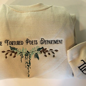 Embroidered Crewneck | Poets Taylor album Custom Personalized