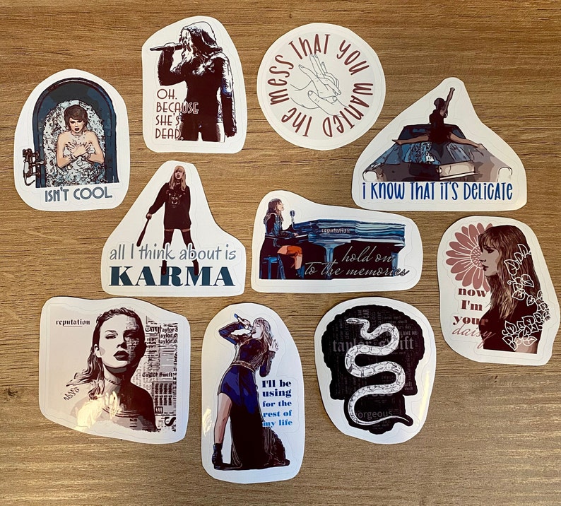 Taylor Sticker Pack Rep Waterproof Vinyl Stickers Etsy