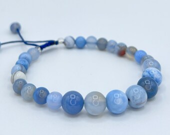 Blue Lace Agate adjustable bracelet