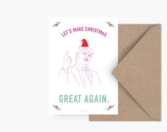 Weihnachtskarte Merry Trumpmas No 2 Lustige