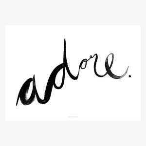 Poster mural / Adore / living room decoration, housewarming gift, art print, as a gift