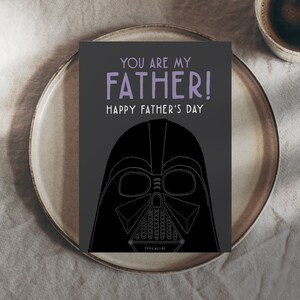 Greeting Card / Vder Is Your Father / Funny card for Sci-Fi Fans Birthday Card for him Greeting Card for Men Brother Dad Father's Day image 5