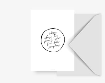 Postcard Sunshine /  Motivation, Quotes, Typography Art, Greeting Card, Artprint
