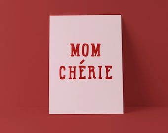 Carte postale / Maman Cherie No. 2 / Drôle de carte pour la fête des Mères ou l’anniversaire de la plus grande mère