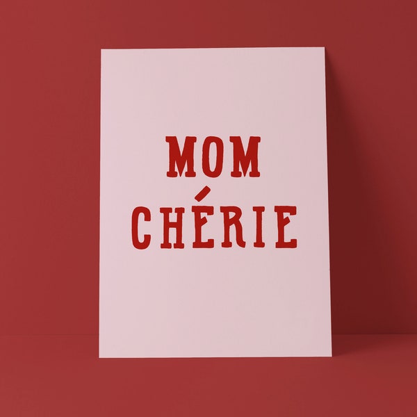 Carte postale / Maman Cherie No. 2 / Drôle de carte pour la fête des Mères ou l’anniversaire de la plus grande mère