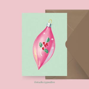 Carte de Noël / RÉTRO NOËL NO. 7/ Carte de Noël simple et belle - carte de voeux pour l'Avent pour la famille, les amis et les collègues