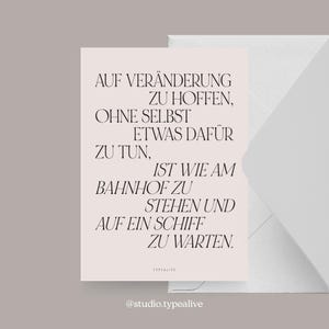 Ansichtkaart / CHANGE / Grappige en mooie wenskaart met spreuk - humoristisch cadeau-idee voor vrienden, familie en collega's