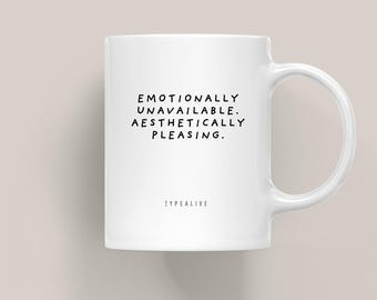 Tasse aus Keramik / 10 / 10 / Personalisierte Tasse mit lustigem Spruch – Perfektes Geschenk für Mama, Papa, Geburtstag, Emotional instabil