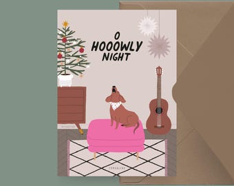 Carte de Noël / Pétisfaction « Chiens » HOOOWLY / Jeu de cartes de Noël, carte de Noël amusante avec chien, carte postale pour les fans de chiens