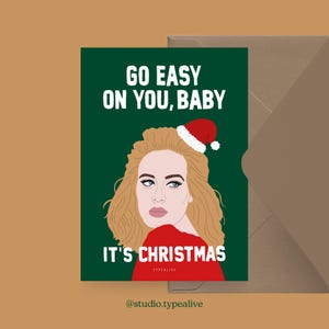 Carte de Noël / EASY CHRISTMAS / Carte postale amusante pour Noël avec « Go Easy » et dicton amusant - pour les amis, la famille, les collègues