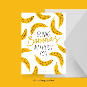 Liebes-Karte / GOING BANANAS / Lustige und schöne Valentinstagskarte, zum Jubiläum, mit witzigem Spruch – perfekt für den Partner