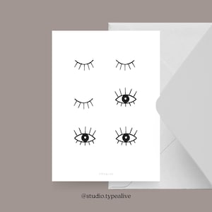 Carte pour diverses occasions / DIMANCHE / carte postale pour de nombreuses occasions - comme salutation ou invitation pour les amis et la famille, lundi, dimanche, fatigué