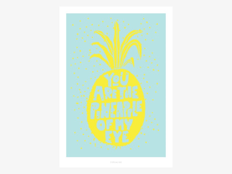 Ananas No. 2 / Eye Yellow Love Hochzeit Gift Pineapple Etsy