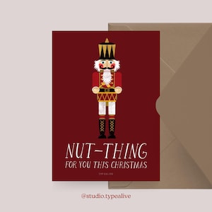 Carte de Noël / NOIX THING NO. 1 / Carte postale amusante pour Noël avec un dicton amusant et un casse-noix - pour les amis, la famille, les collègues