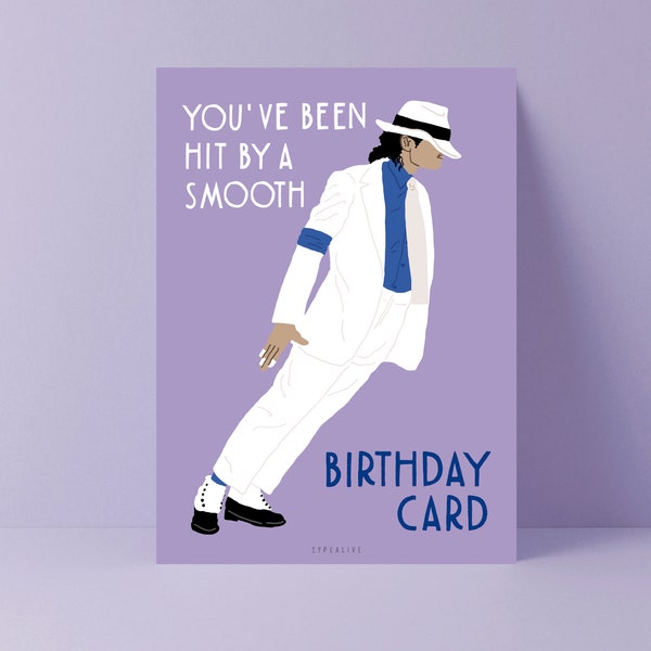 Geburtstagskarte / Smooth Birthday Card / Lustige Karte zum Geburtstag für Vater oder Freunde mit witziger Illustration