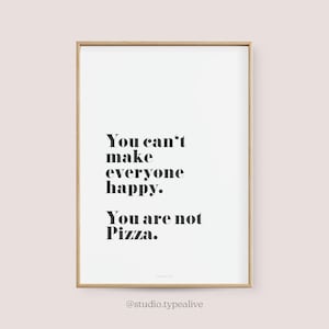 Poster wall picture / PIZZA / living room decoration, housewarming gift, art print, as a gift, for pizza fans, typographic poster, simple