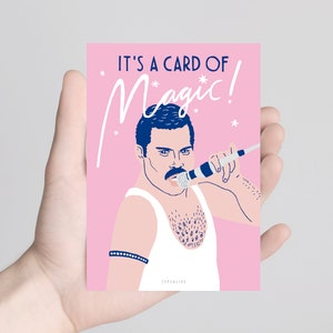 Postcard / Card Of Magic / Funny Bithday Card with Queen Lyrics for Mothers Friends an d Family