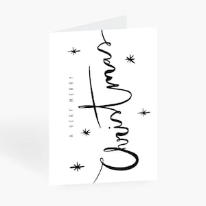 Grußkarte zu Weihnachten / CALLIGRAPHY NO. 1 / Weihnachtskarten Set mit Umschlag, mit Spruch, Klappkarte zu Weihnachten, für Mama oder Oma