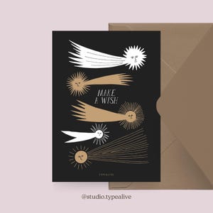 Carte de Noël / WISH / Carte simple et belle pour Noël - carte de vœux pour l'Avent pour la famille, les amis et les collègues