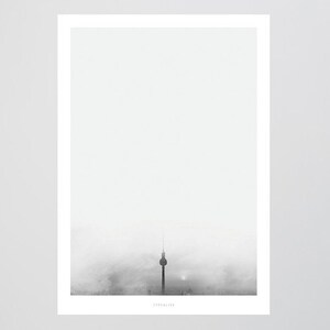 Poster mural / Landscape No. 21 / Berlin, sky, fog, living room decoration, housewarming gift, art print, as a gift