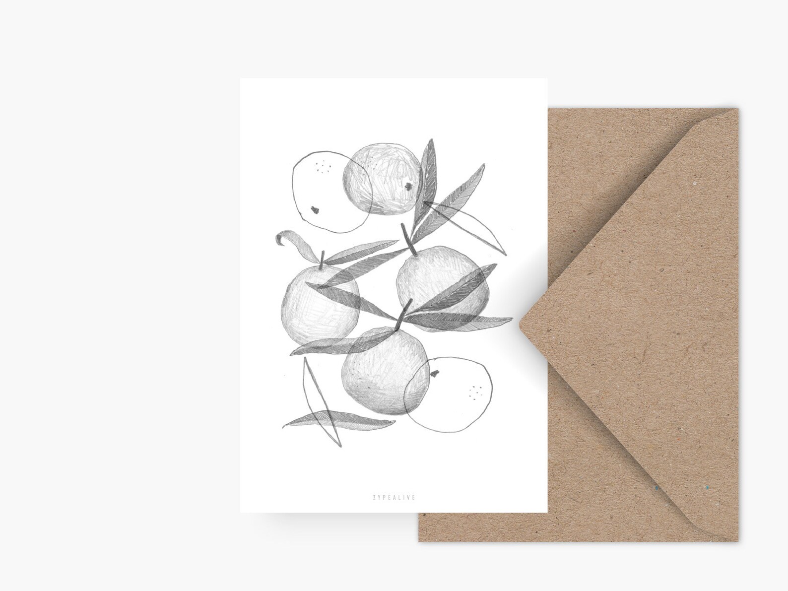 Christmas Card / CLEMENTINES / Beautiful Postcard for Etsy