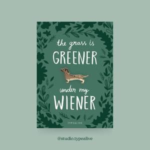 Anstecker / WIENER / Pin aus Messing mit Dackel inkl. Karte und Spruch, als Glücksbringer, Weihnachtsgeschenk oder Geburtstag
