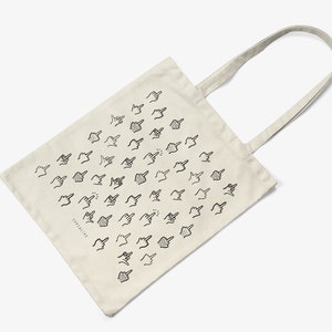 Baumwolltasche / F&K YOU / Öko-Stofftasche mit langen Henkeln, perfekt als Leinentasche zum Einkaufen, mit Mittelfinger Bild 2