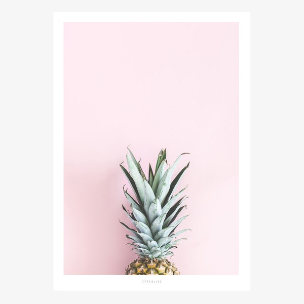 Print / Pastell Pineapple / Poster Scandi Style Fine Art-Print Tropical Art Print Nursery Print Wall Art Photography Pineapple Lover Gift