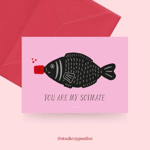 Liebes-Karte / SOYMATE / Lustige und schöne Valentinstagskarte, zum Jubiläum, mit witzigem Spruch – für den Partner