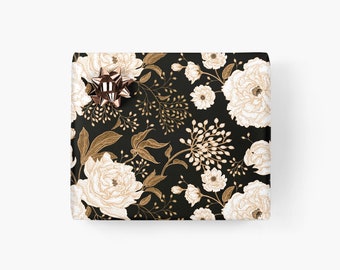 Wrapping paper / FLOWER WRAP / Gift sheets with flowers, beautiful wrapping paper for men, for best friend, birthday, Christmas