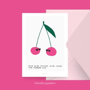 Liebes-Karte / TOGETHER NO. 2 / Lustige Valentinstagskarte mit witzigem Spruch – Perfekt für den Partner oder Jahrestag
