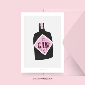 Ansichtkaart / GIN / Grappige en mooie wenskaart met spreuk - humoristisch cadeau-idee voor vrienden, familie en collega's