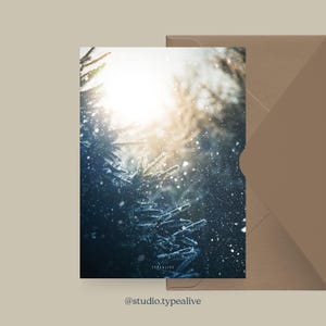 Carte de Noël / JOUR D'HIVER / Carte simple et belle pour Noël - carte de vœux pour l'Avent pour la famille, les amis et les collègues