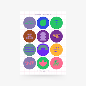 FOGLIO ADESIVO N. 4 / Bellissimo set di adesivi A6, per compleanni, matrimoni e anniversari – 12 adesivi decorativi con frasi, per abbellire