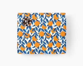 Geschenkpapier / FRUITY WRAP / Geschenkbögen mit Früchten, schönes Geschenkpapier für Männer, für Freundin, Geburtstag, Weihnachten