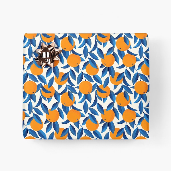 Wrapping paper / FRUITY WRAP / gift sheets with fruits, beautiful wrapping paper for men, for girlfriend, birthday, Christmas