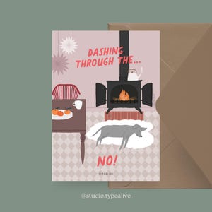 Tarjeta de Navidad / Petisfaction "Perros" NO / Juego de tarjetas de Navidad, divertida tarjeta de Navidad con perro, postal para los amantes de los perros