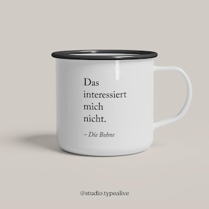 Enamel mug / THE BEAN / Coffee mug, funny saying, camping mug, Christmas gift for mom & dad, coffee bean