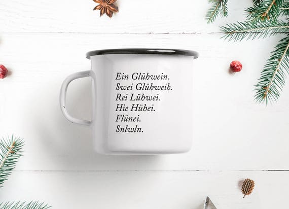 Enamel mug Cup / Glühwein 