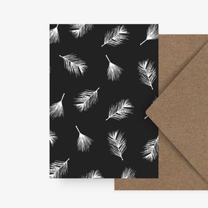 Carte de Noël / BRANCHES NO. 3 NOIR / Carte simple et belle pour Noël - carte de voeux pour l'Avent pour la famille, les amis et les collègues