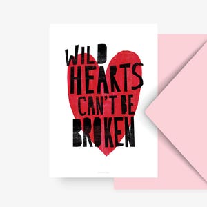 Carte postale / COEURS SAUVAGES / Carte de vœux drôle et belle avec dicton - idée cadeau humoristique pour les amis, la famille et les collègues