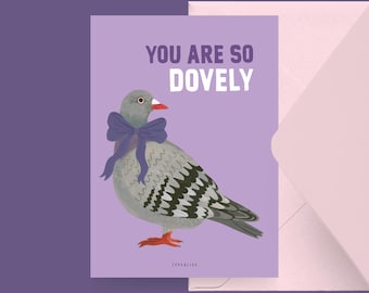 Carte d'anniversaire / DOVELY / Carte d'anniversaire amusante avec un dicton amusant - parfaite pour le 30e ou le 40e anniversaire d'un ami
