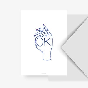 Postcard / OK / Funny and beautiful greeting card with saying – humorous gift idea for friends, family & colleagues