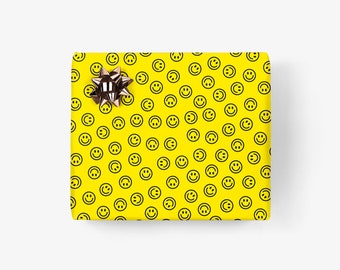 Inpakpapier / SMILEY NR. 1/Garnalen Geschenkbladen Leuk Cadeaupapier voor Mannen Beste Vriend Verjaardag Kerstmis