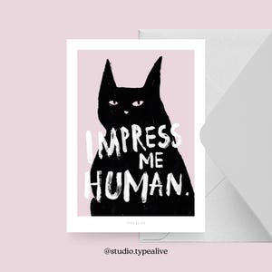Carte postale / IMPRESSEZ-MOI / Carte de vœux drôle et belle avec dicton - idée cadeau humoristique pour les amis, la famille et les collègues