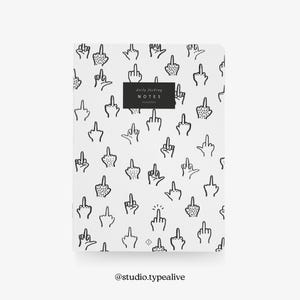 Notizheft / FUCK YOU / Notizbuch A5 blanko, mit Mittelfinger, abgerundete Ecken – Perfekt als Geschenk, Tagebuch oder Travel Journal