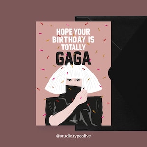 Carte d'anniversaire / GAGA BIRTHDAY / Carte d'anniversaire amusante avec un dicton amusant - parfaite pour le 30e ou le 40e anniversaire d'un ami