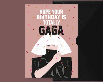 Carte d'anniversaire / GAGA BIRTHDAY / Carte d'anniversaire amusante avec un dicton amusant - parfaite pour le 30e ou le 40e anniversaire d'un ami