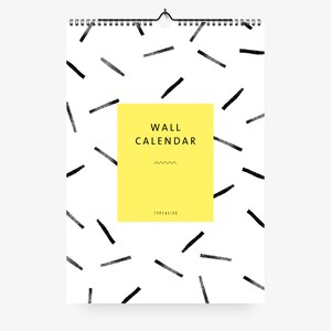 Wall calendar / BLACK & WHITE / DIN A4, illustrated patterns, calendar, birthday calendar, as a birthday present, Christmas present